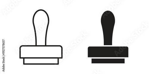 Stamp icon vector. EPS 10 editable vector bundle