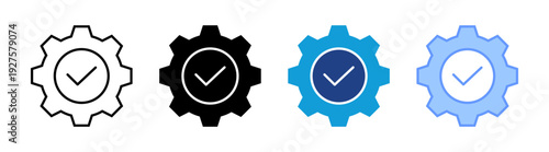 Management icon set multiple style collection