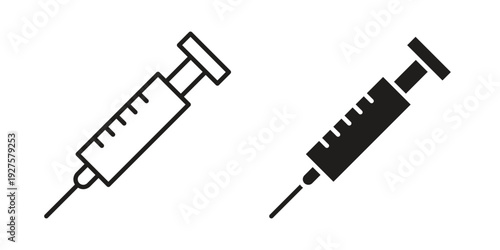 Syringe icon vector. EPS 10 editable vector bundle