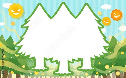 スギの木型のフレーム2_縦