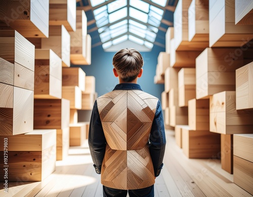appearance from behind, light up back view, young man walking on the street, young man walking in the city, young man standing on the street, behind the scenes, back view man, back view man walking