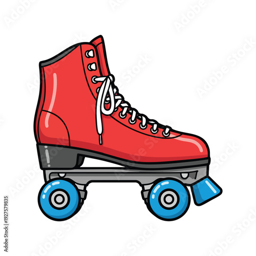 Vibrant Red Roller Skates for Recreational Use and Indoor Sports