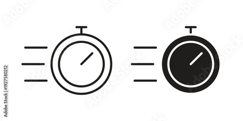 Time fast icon vector. EPS 10 editable vector bundle