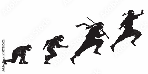 Evolution of human running from early hominids to modern athletes Vector