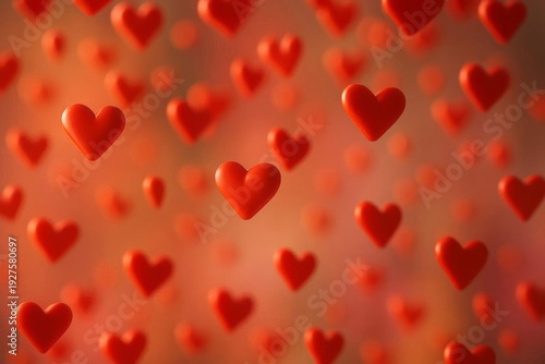 Heart shapes are falling all over.