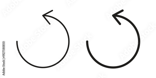 Undo icon vector. EPS 10 editable vector bundle