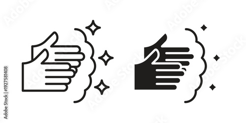 Wash your hands icon vector. EPS 10 editable vector bundle