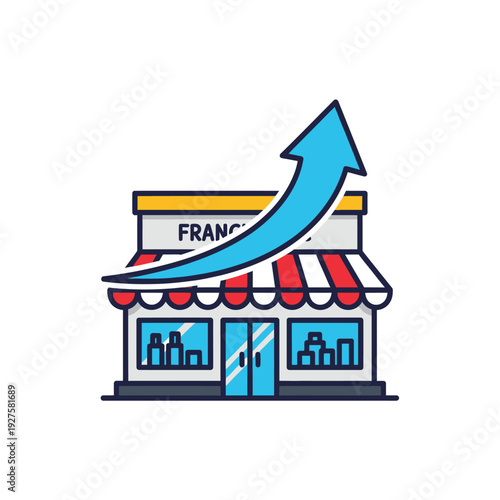 Growing business franchise icon