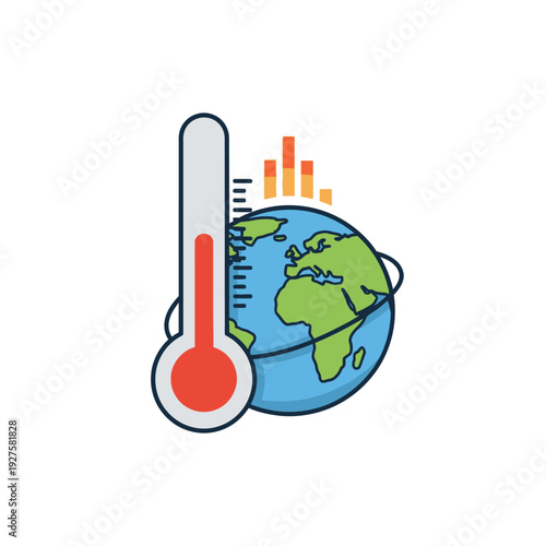 Global warming icon