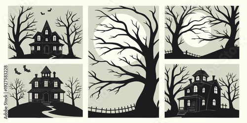 A detailed illustration showcasing the life cycle of a tree from seed to full maturity. Vector