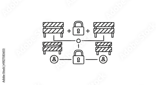 Conceptual Illustration of Secure Networked Barriers and Access Control.
