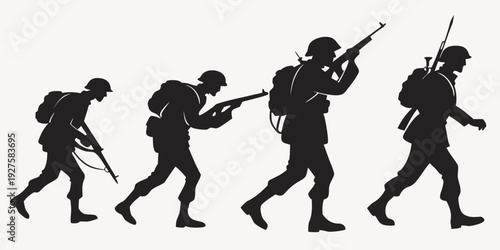 Evolution of human weapons from ancient times to modern warfare Vector