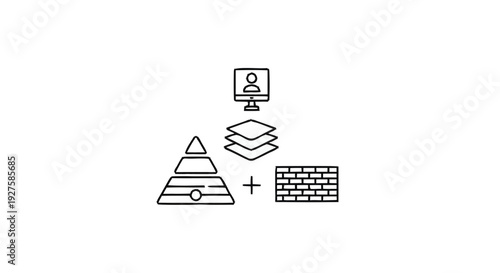 Conceptual Diagram Illustrating Layers of Security and Data Management.