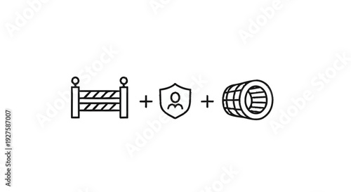 Conceptual Icons Representing Security and Protection.