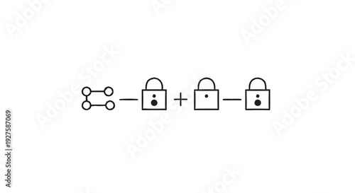 Conceptual diagram showing linked locks and nodes.