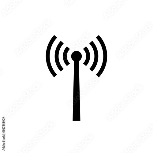 Black WiFi signal icon symbol.