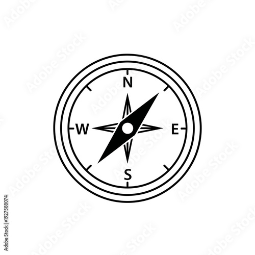 Compass Navigation Tool Direction Indicator.