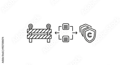 Conceptual illustration of data security and access control.