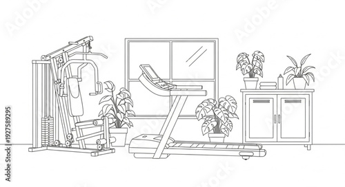 Black and White Illustration of Leopard.