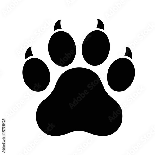 Black silhouette of a paw print.