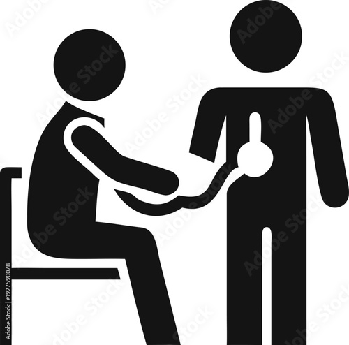 Doctor conducting a thorough medical examination using a stethoscope on a patient