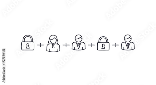 Conceptual illustration of secure access and user authentication.