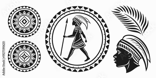 A collection of ancient coins and artifacts from various historical periods Vector