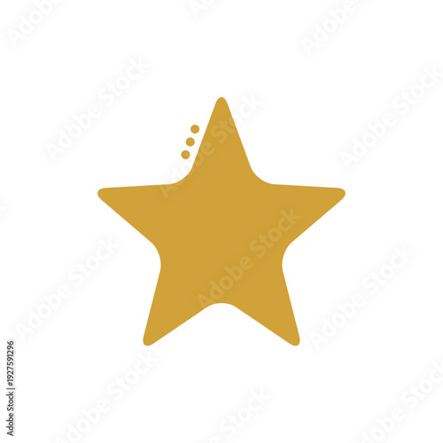 ゴールドの星アイコン お気に入り・評価を表すシンプルなスター