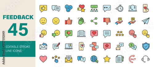 Collection of assorted emoticons and icons displayed on a digital interface showcasing various emotions and symbols
