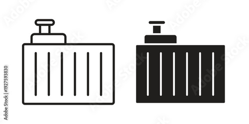 Radiator icons. Line Illustration Vector Template. Clipart concept illustration