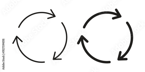 Recycle icons. Line Illustration Vector Template. Clipart concept illustration