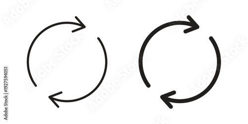 Refresh icons. Line Illustration Vector Template. Clipart concept illustration