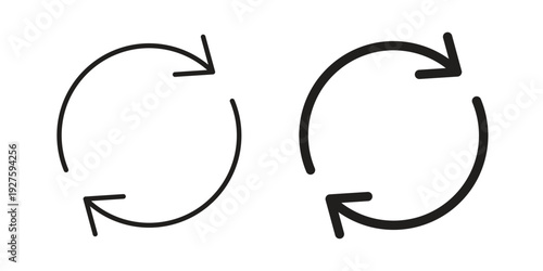 Repeat icons. Line Illustration Vector Template. Clipart concept illustration