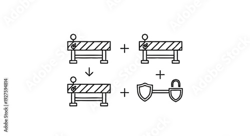 Construction Barrier Security and Protection Concept.
