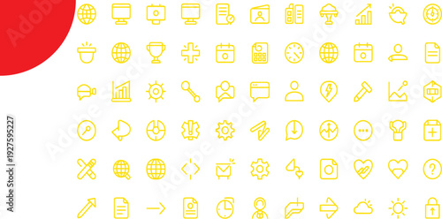 100+ Universal Minimalist Icon Set for Business, Science, and Ecology Comprehensive Vector Icon Bundle: Education, Technology, and Environment SymbolsModern Flat Icon Collection in Purple and Gr