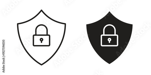 Security lock icons. Line Illustration Vector Template. Clipart concept illustration