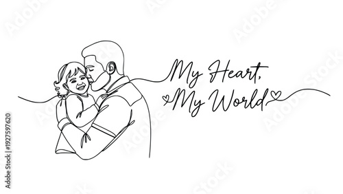 Father and daughter embracing with love, a heartwarming moment of affection and tenderness between a parent and child, creating a sense of warmth and connection.