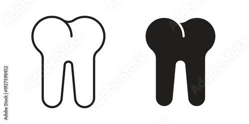 Tooth icons. Line Illustration Vector Template. Clipart concept illustration