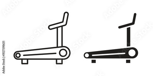Treadmill icons. Line Illustration Vector Template. Clipart concept illustration
