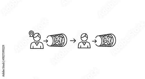 Communication breakdown concept illustration showing information loss.