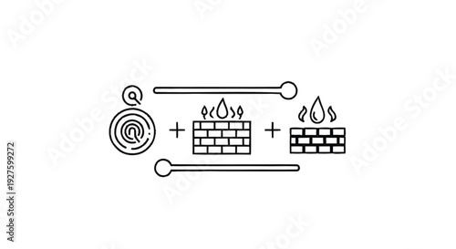 Conceptual illustration of a firewall protecting against cyber threats.