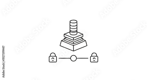 Conceptual illustration of secure data storage and access.