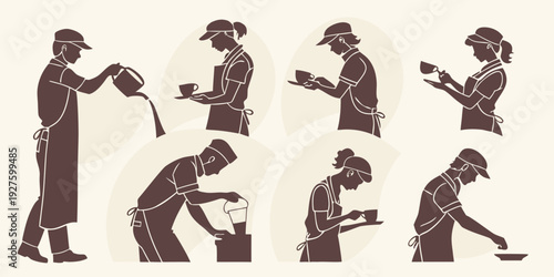 Diverse group of people engaged in various activities using smartphones. Vector