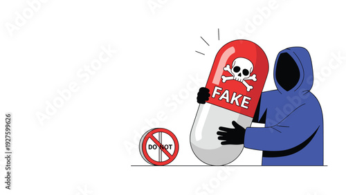 Masked hacker uses laptop to cast fishing hooks catching credit cards and documents representing dangerous phishing scams.