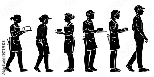 Illustration of the evolution of human walking posture over time Vector