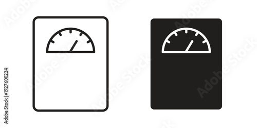 Weight scale icons. Line Illustration Vector Template. Clipart concept illustration