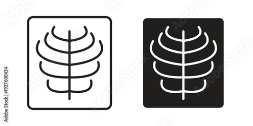 X-ray scan icons. Line Illustration Vector Template. Clipart concept illustration