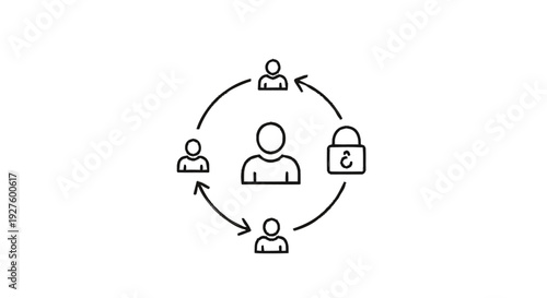 Conceptual illustration of secure user access and data protection.