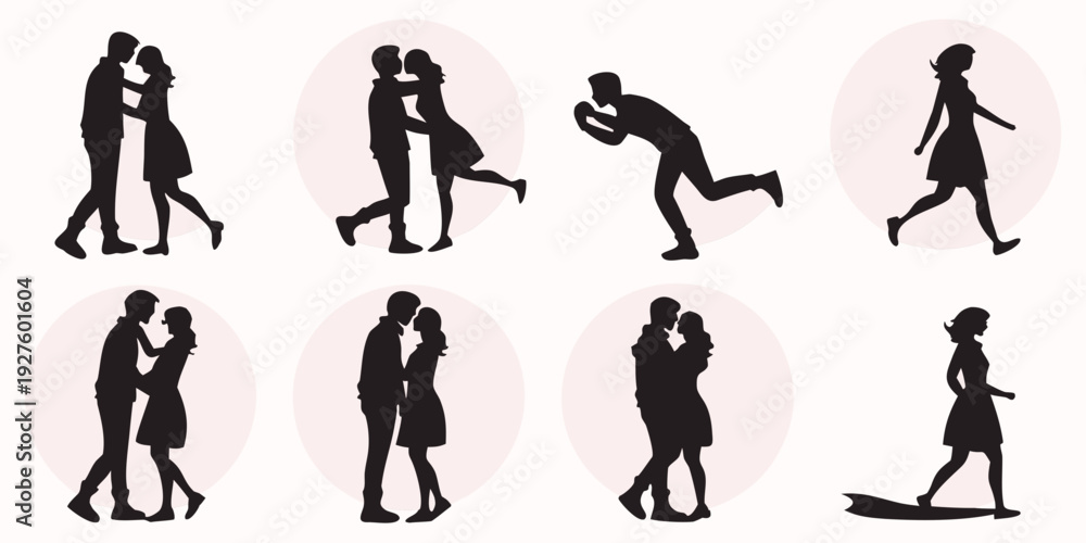 Fototapeta premium A diverse collection of people engaging in various physical activities and exercises Vector