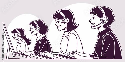 Group of children sitting together and looking at something with interest Vector